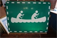 Metal Canoeing Sign