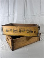 2 Pepsi Soda Crates