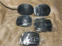 Hesston National Finals Rodeo belt buckles, 2000,