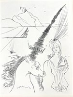 Salvador Dali "The Lady & The Unicorn" Etching