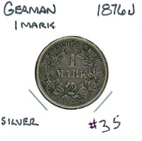 German 1876J 1 Mark - Silver