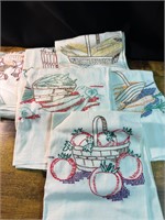 VINTAGE EMBROIDERY FRUIT TABLE CLOTHS