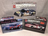 3 Racecar models Sunoco, STP, Motorcraft