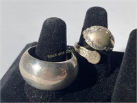 (2) Sterling Silver Rings