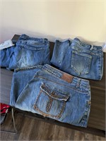 Three pair of women’s jeans, size 22