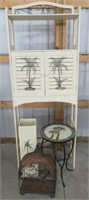 (4) Palm Tree Design Items Including Behind
