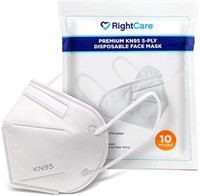R268  RightCare KN95 Face Mask, 10 Pack