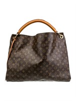 Louis Vuitton Brown Canvas Open Top Bucket Bag