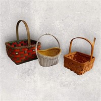 Lot of 3 Baskets - One White