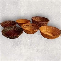 Lot of 6 Baskets - Rounds