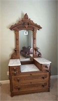 Antique dresser w/marble inserts