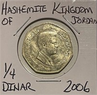 Kingdom of Jordan 2006 1/4 Dinar