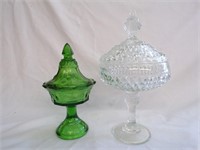 Indiana Glass Colonial Green Strawberry Dish