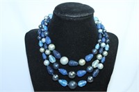 All Shades of Blue Fashion Necklace