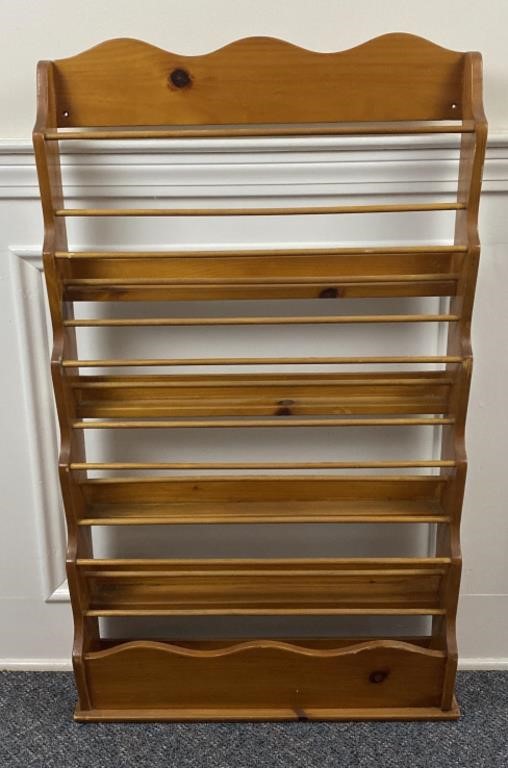 Handmade Pine Magazine rack 23”x40”