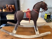 Antique Rocking Horse w Real Horse Hair