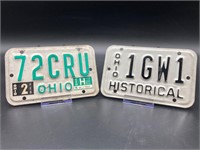 Vintage Ohio Motorcycle License Plates