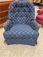 Blue chair with swivel