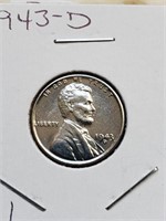 Resurfaced 1943-D Steel Wheat penny