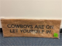 Door Mat - Cowboys Are On Let Yourself In