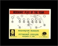 1964 Philadelphia #196 Redskins Play EX to EX-MT+