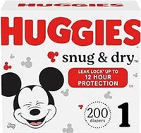 SEALED-200 Huggies Snug & Dry Diapers