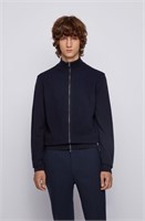 New Hugo Boss Men's Full Zip Sweater, X-Large, Bla