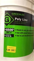 Greenlee poly line, 6500', 210 lb strength