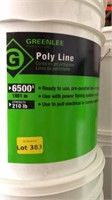 Greenlee poly line, 6500', 210 lb strength