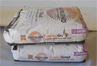 (2) Bags Polyblend sanded grout DeLorean Gray.