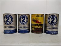 Vintage Shaler Rislone and Cen-Pe-Co oil cans