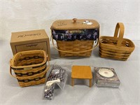 3 Longaberger Baskets & Accessories