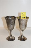 2pc Sterling #3211 by Wallace Goblets