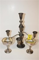 3pc Sterling weighted Candelabra Duchin,