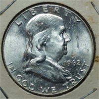 1962 Franklin Silver Half Dollar Gem BU