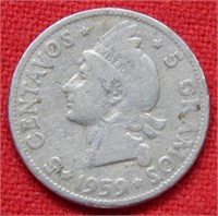 1939 Dominican Republic 5 Centavos