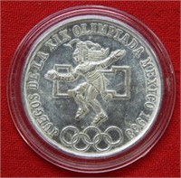 1968 Mexico Silver 25 Pesos Olympic Commem