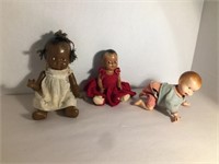 VTG & ANTIQUE DOLLS, TWO ARE COMPOSITION, ONE IS A