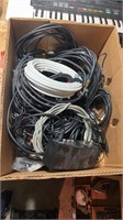 Box Lot of Assorted Electronic Cords