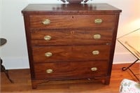 Federal period style mahogany 4 drawer chest (tag
