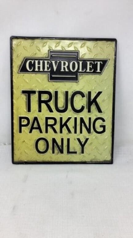 Chevrolet truck parking only sign 1‘ x 10“