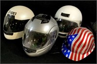 (4pc) Motorcycle Helmets & Construction Helmet