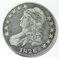1826 CAPPED BUST HALF DOLLAR  VF