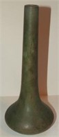 Early American Pottery Glazed bud vase 10”