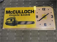 MCCULLOCH CHAINSAW CLOCK -PLUGS IN AND WORKS