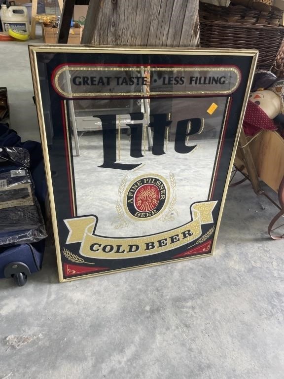 Miller lite beer mirror