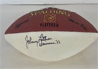 Auth. Signed Johnny Lattner Heisman 1953 Football
