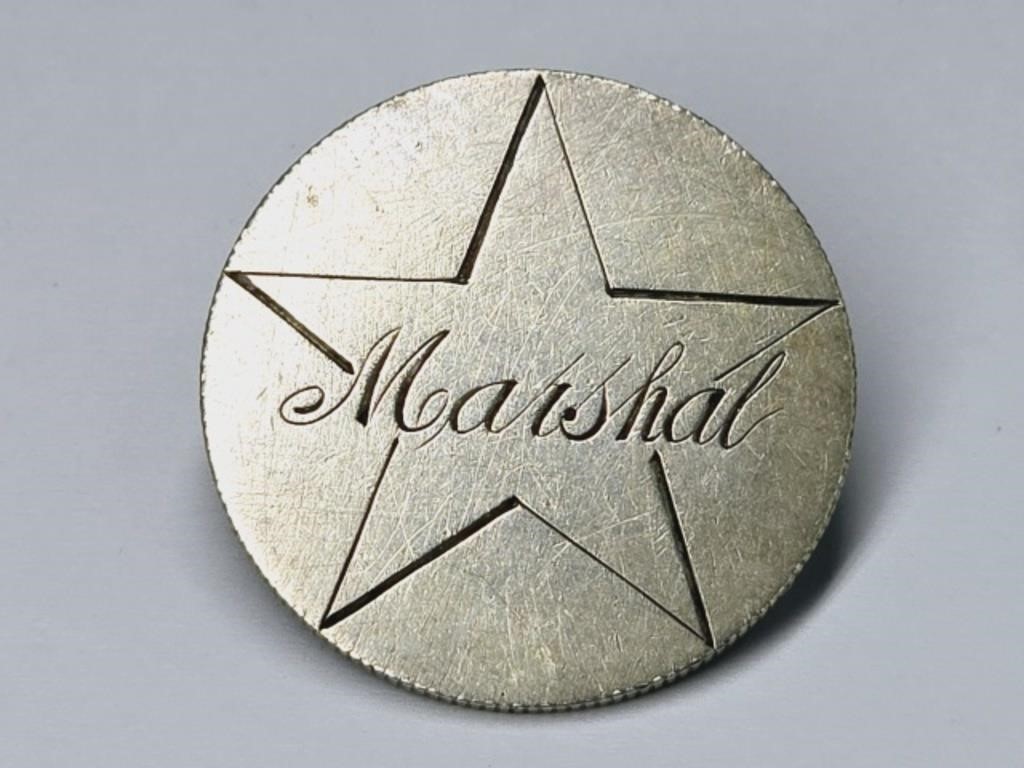 Antique Marshal Star Coin / Badge 1866 - 1891