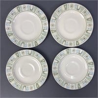 MCM Cathay Ironstone Saucers Set of Four