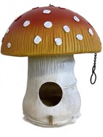 Super Cute! Ceramic Mushroom Hanging Bird Feeder